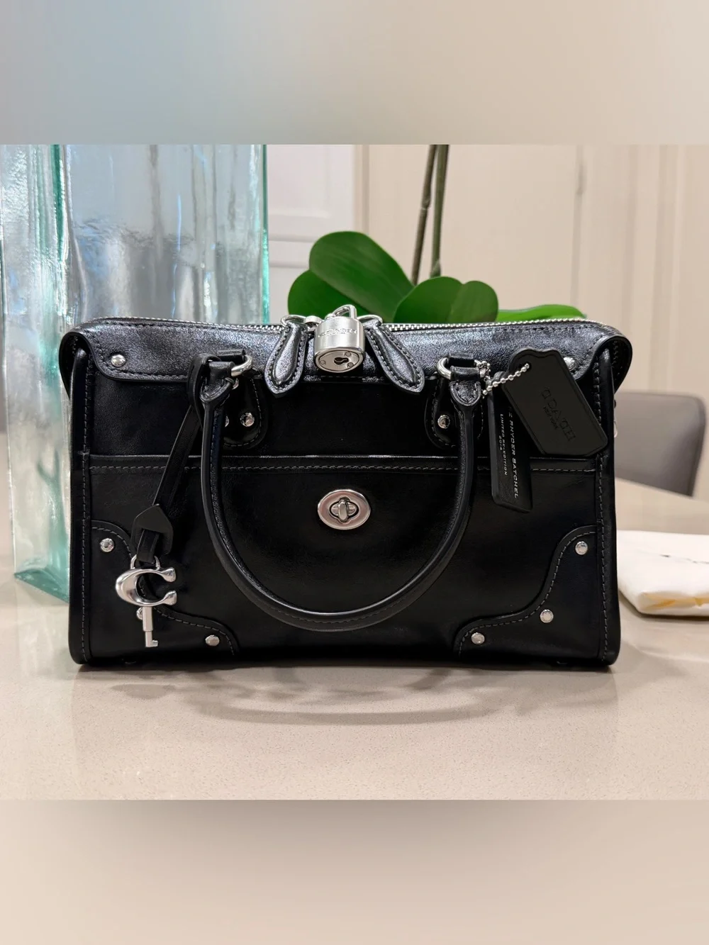 Coach Rhyder Satch Bag 24 in Black